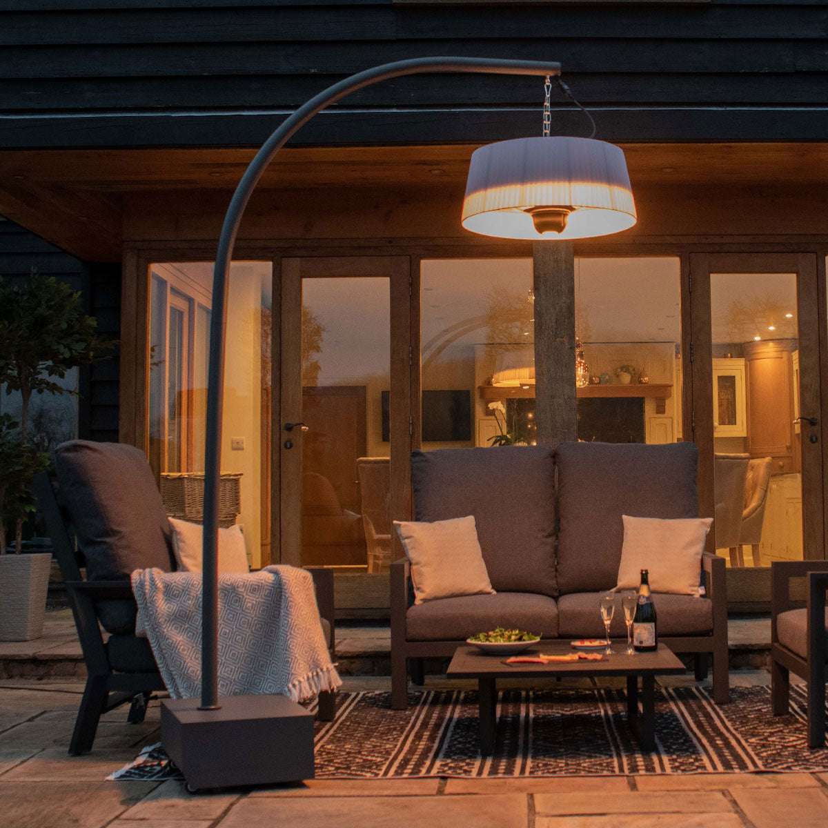 1800W Lyra Overhang Electric Patio Heater in White